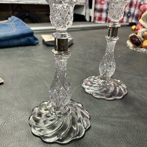 Elegant Crystal Candle Holders